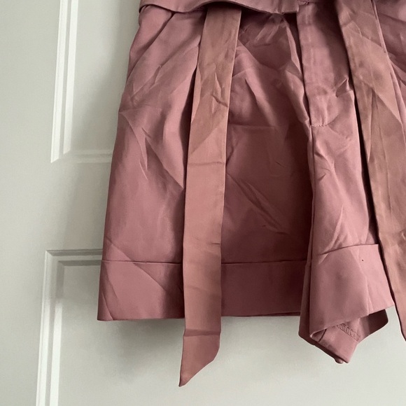 Zara Pink High Waist Paper-Bag Shorts - Picture 4 of 8